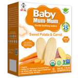 BABY MUM-MUM ORGANIC SWEET POTATO & CARROT RICE RUSKS - 1 BOX
