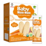 BABY MUM-MUM ORGANIC SWEET POTATO & CARROT RICE RUSKS - 1 BOX
