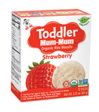 TODDLER MUM-MUM ORGANIC STRAWBERRY RICE BISCUITS - 1 BOX