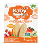 BABY MUM-MUM ORGANIC SUPER TROPICAL RICE RUSKS - 1 BOX