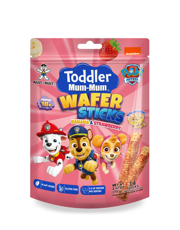 TODDLER MUM-MUM PAW PATROL WAFER STICKS BANANA & STRAWBERRY