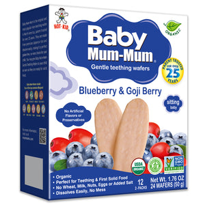 BABY MUM-MUM ORGANIC BLUEBERRY & GOJI RICE RUSKS - 1 BOX